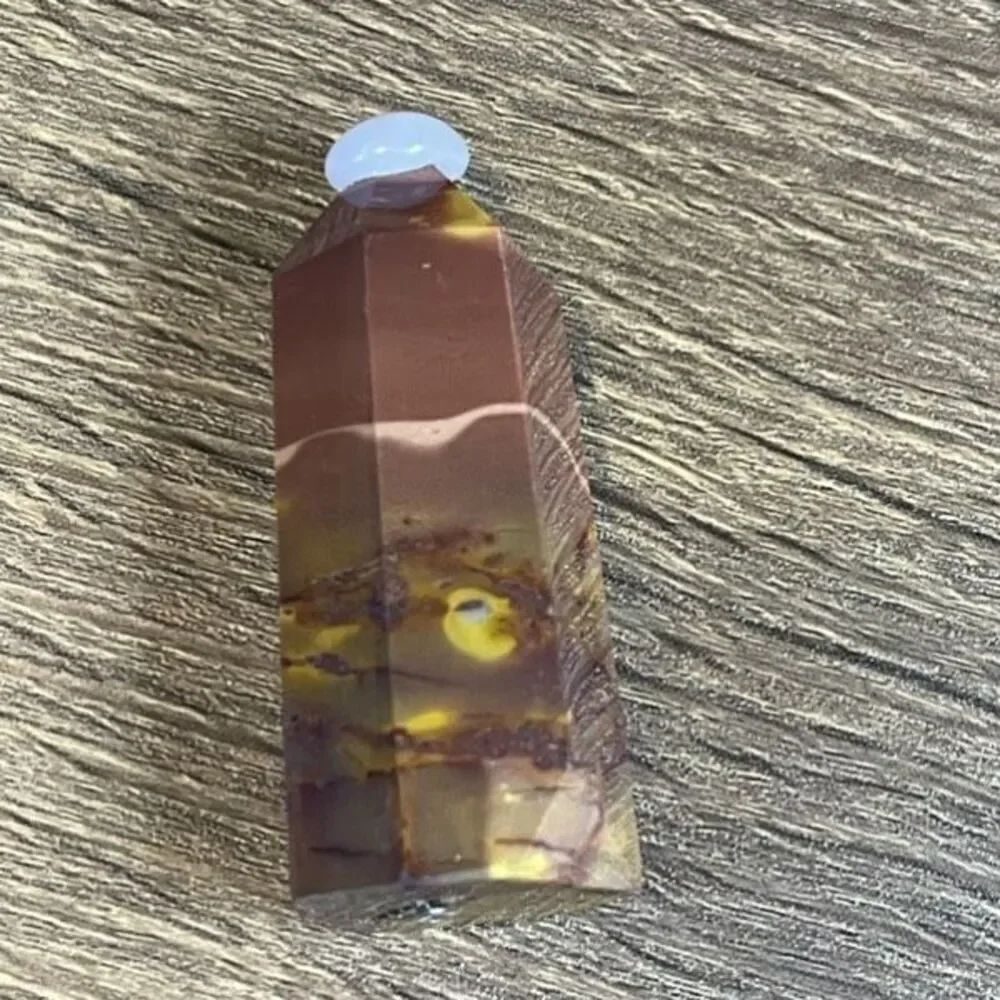 Mookaite Jasper crystal tower new reiki home yoga point  3 inches obelisk sunset